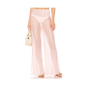 Revolve Tularosa Lara Pant in Blush Stripe, NWT, Size Large